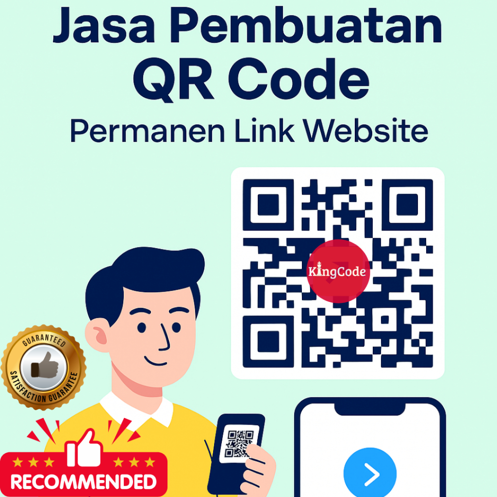 Jual Jasa Pembuatan QR Code Permanen Link Website / Custom Logo QR ...