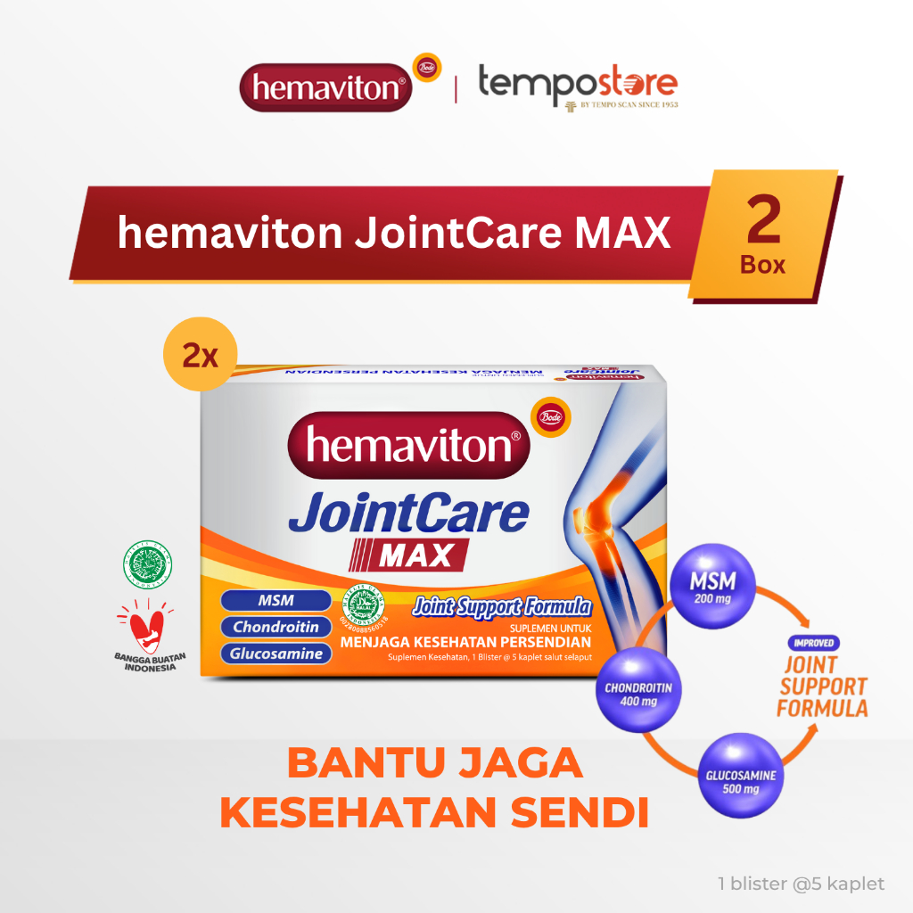 Hemaviton JointCare MAX Suplemen Sendi (2 Blister @5 Kaplet) [Exp : 04.2027]