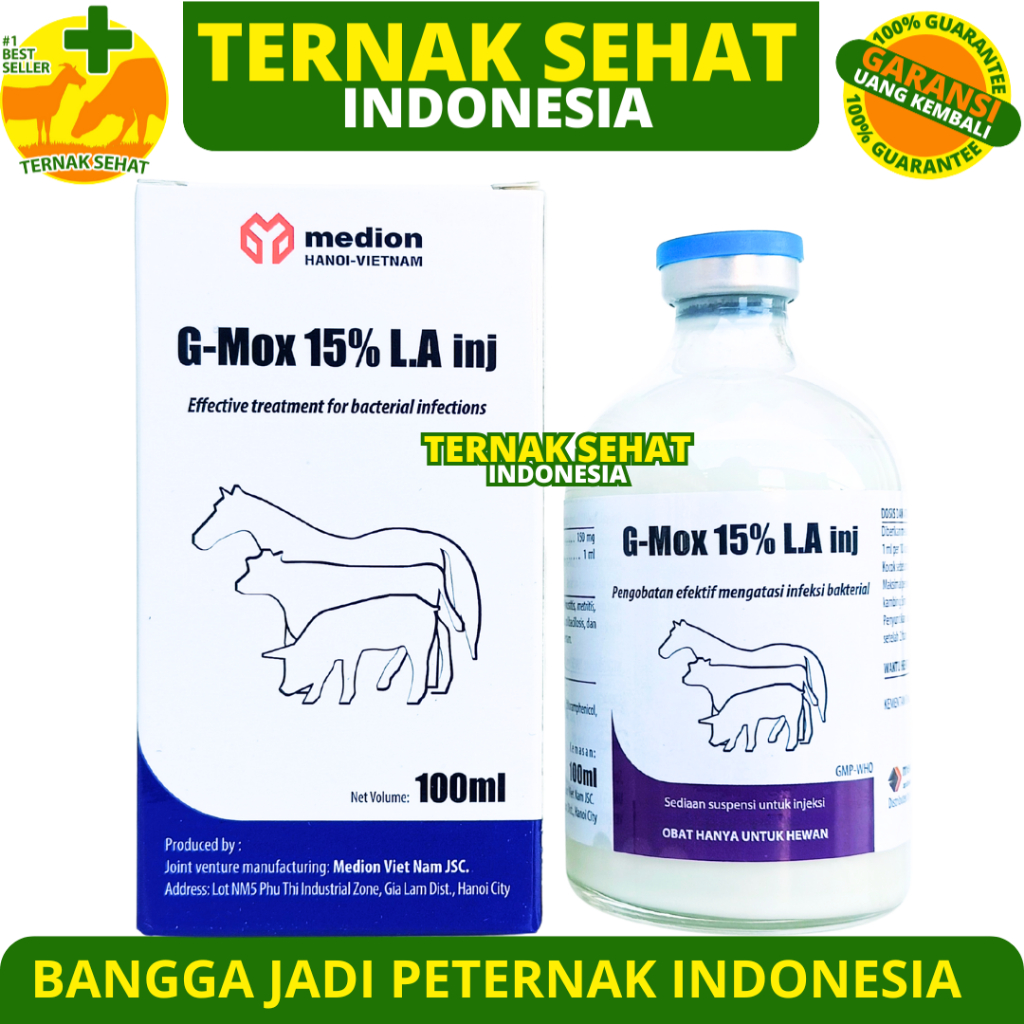 Jual G-MOX LA 100ML MEDION - Obat Hewan Antibiotik Long Acting Spektrum ...