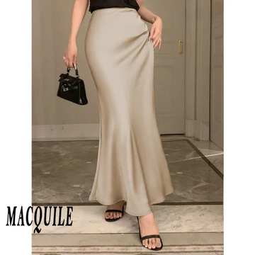 Rok Satin Silk Premium Maxi A Line Satin Skirt Rok Satin Duyung Size S XXXL 3XL Premium Fabric