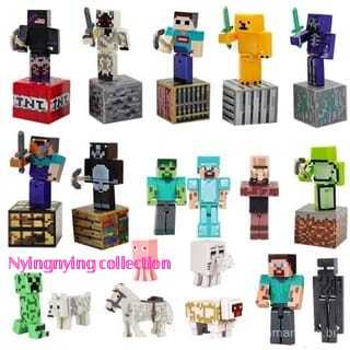 Jual Mainan Figure Minecraft.Enderman Zombie Alex Steve Miniatur Mine ...