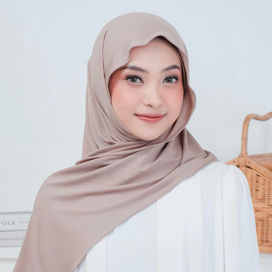 Instant Hijab Pashmina - Taupe