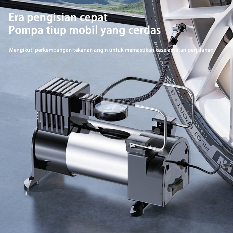 Jual Paket Compressor Mini Listrik Portable Pompa Angin Ban Motor Mobil ...