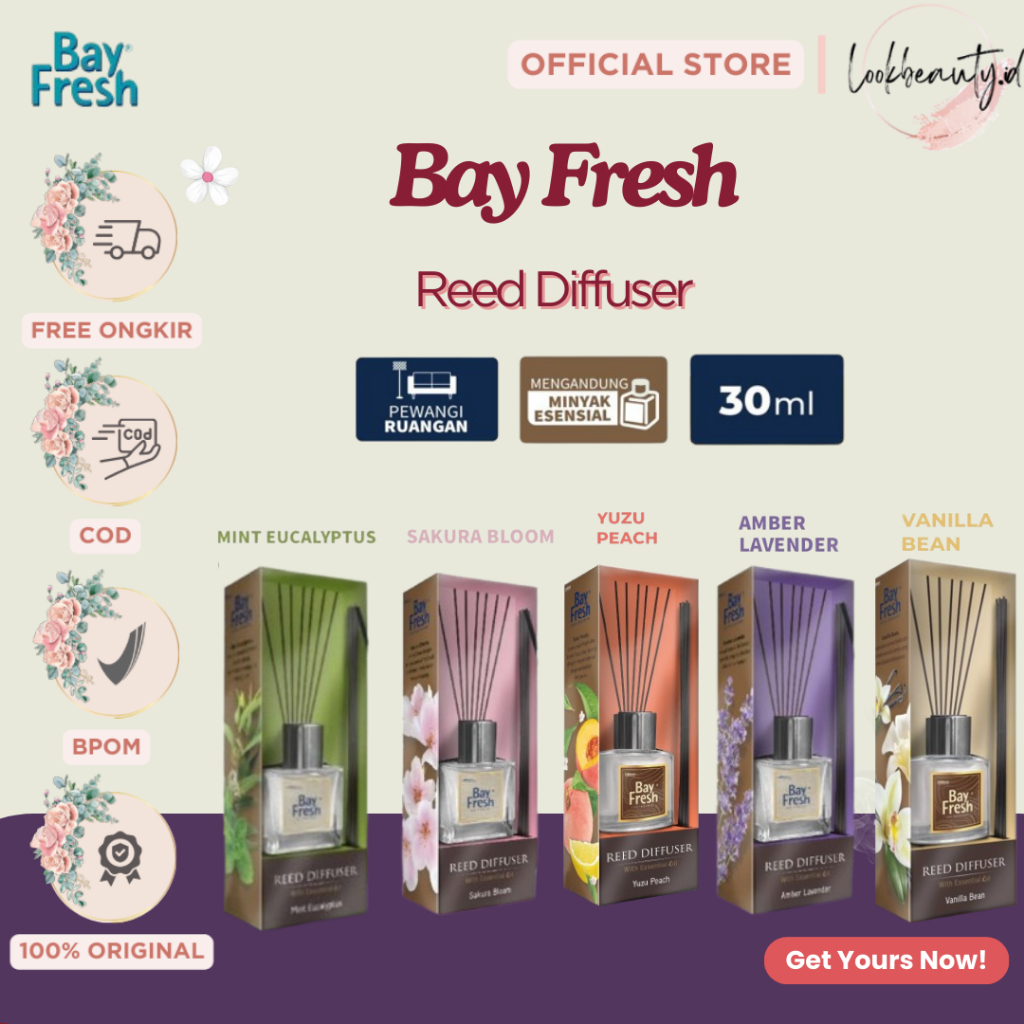 Jual Bayfresh Reed Diffuser Regular| Pewangi Ruangan | 30 ML | Shopee ...