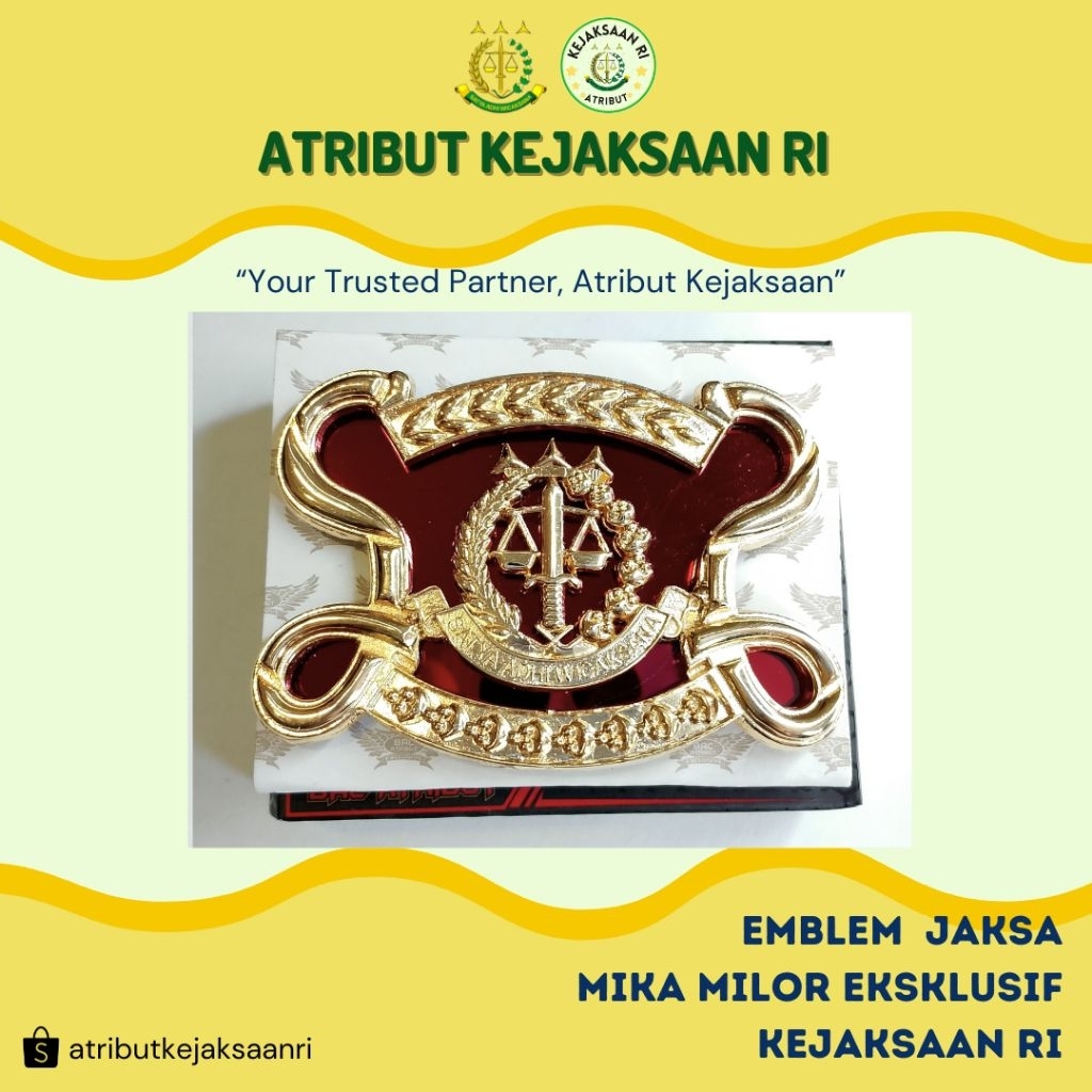 Jual ATRIBUT KEJAKSAAN RI - EMBLEM JAKSA MIKA MILOR EKSKLUSIF KEJAKSAAN ...