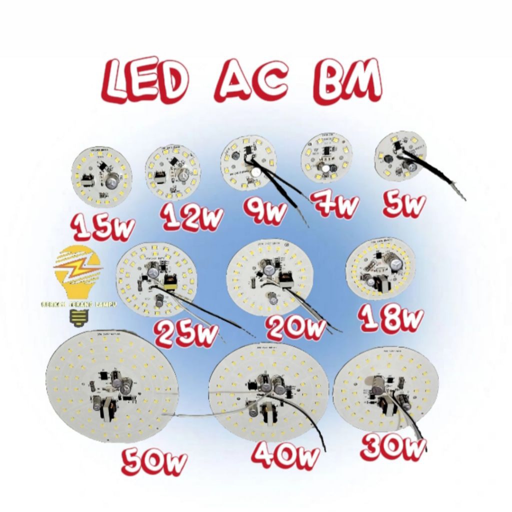 Jual (FLASH SHALE) PCB LED AC BM ALL WATT 5w sampai 50w | Shopee Indonesia