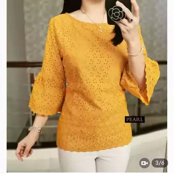 Df Blus Katun Bolong Full Furing Atasan Katun Bangkok