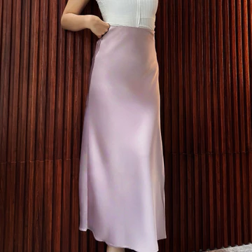 Luxxite_co BISA INSTANT SAMEDAY Rok Satin Wanita Rok Satin Panjang Rok Satin Flowy Anti Kusut
