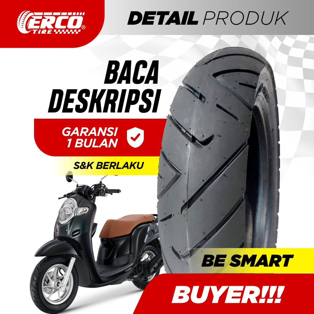 Jual Ban Motor Matic R12 ERCO 110/90 - 12 TUBELESS, Standar ban ...