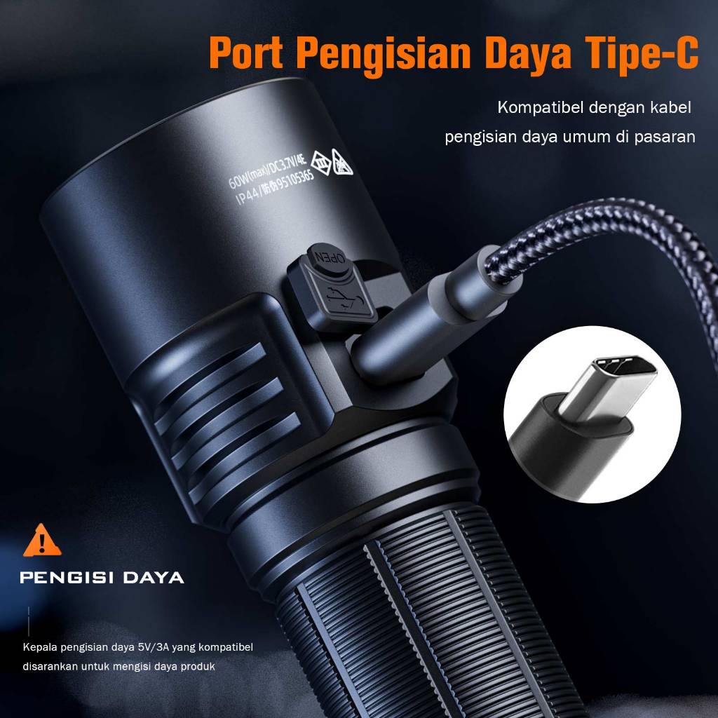 Jual SUPERFIRE L22 60W Senter Super Terang 5000 Lumen - Senter Isi ...