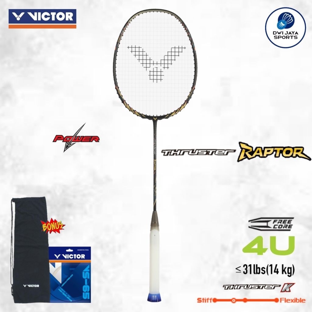 Jual New Raket Badminton Victor THRUSTER RAPTOR C | Raket Victor TK ...