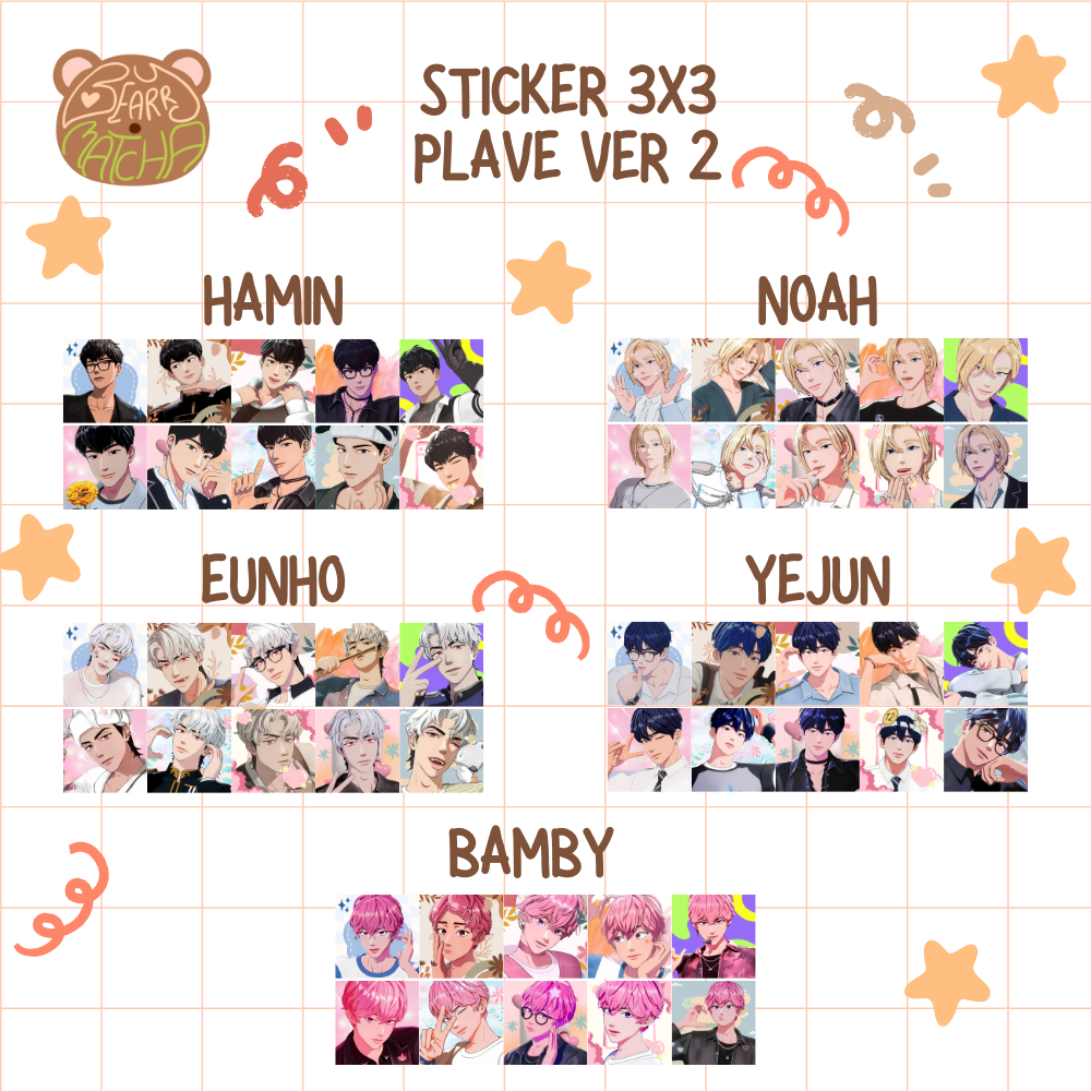 Jual [READY STOCK] isi 50pcs 3x3 sticker PLAVE Ver 2 | Shopee Indonesia