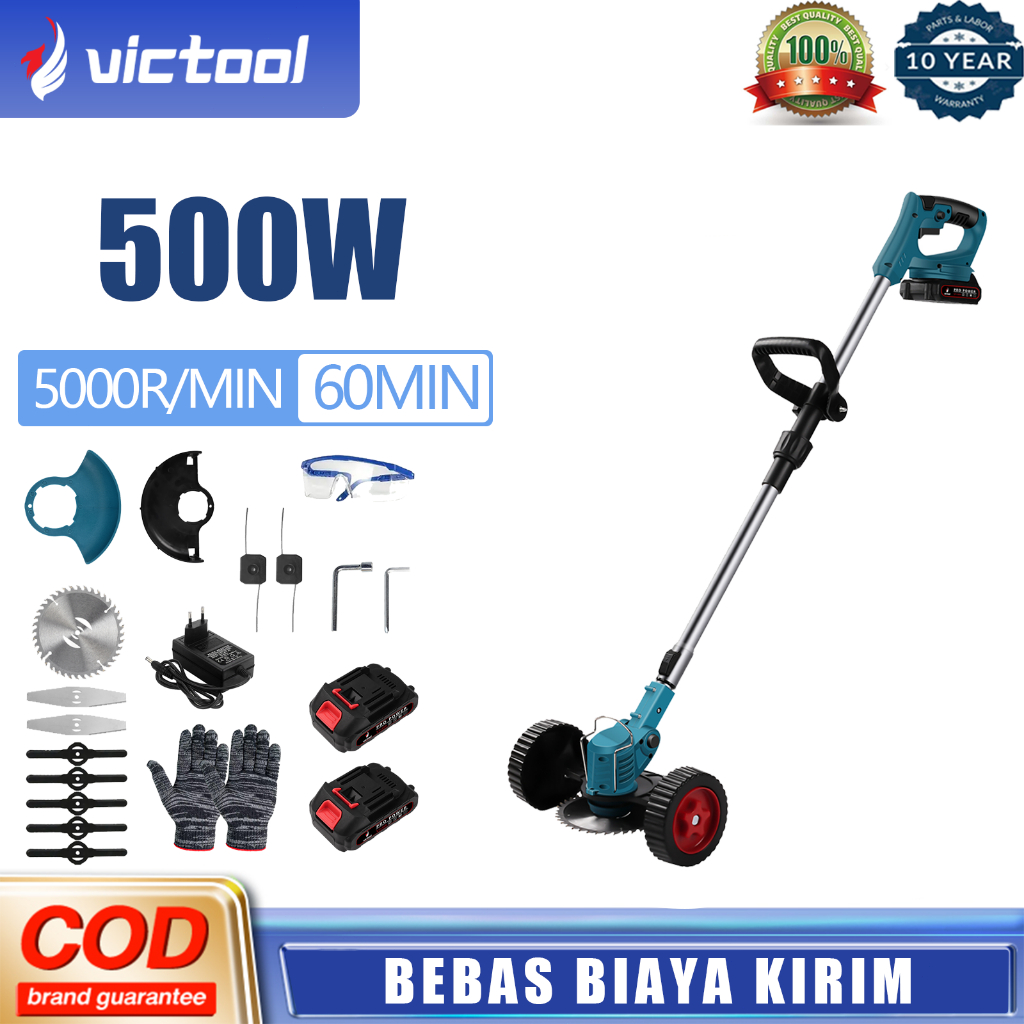 Jual VICTOOL 500W Mesin Pemotong Rumput Berdaya Tinggi Pemangkas Rumput ...