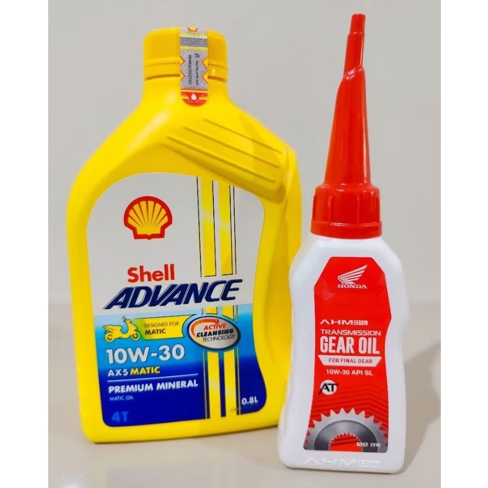 Jual PAKET OLI SHELL ADVANCE AX5 MATIC 800ML + AHM GEAR 120ML UNTUK ...