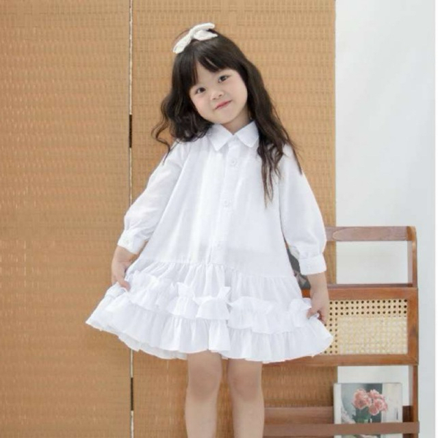 Jual Seina Wear - Ruka Dress Kemeja Anak Ruffle Formal Kasual Lengan ...