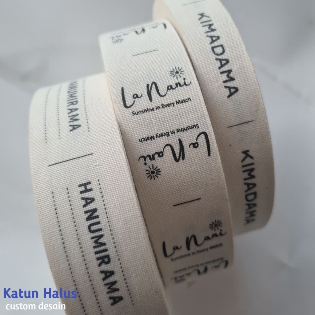 Jual 50 meter label katun halus label leher lebal baju label kaos label ...
