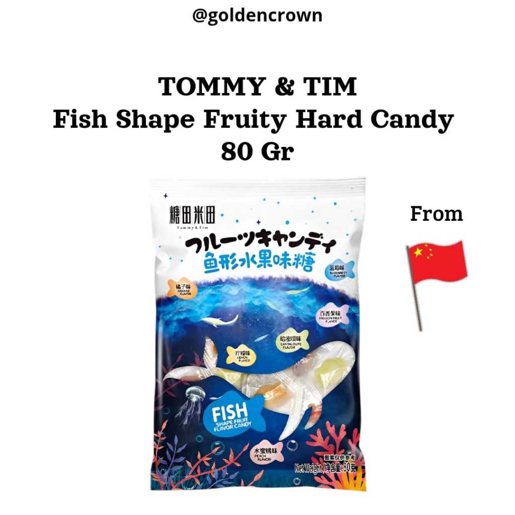 Jual Tommy and Tim Fish Shape Fruity Hard Candy | Permen Aneka Rasa ...