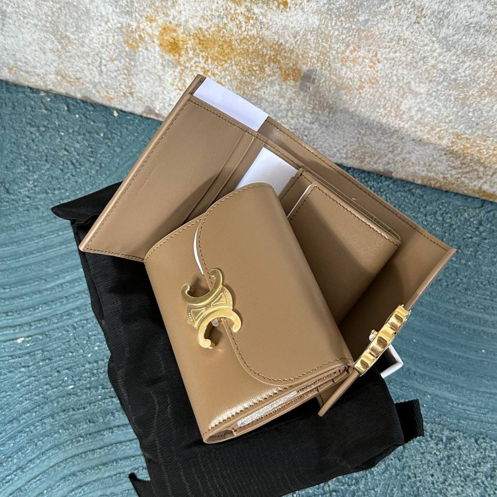 Celine Triomphe Trifold Flap Wallet