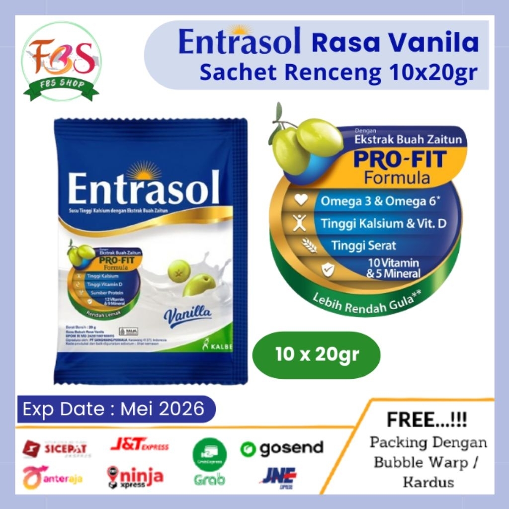 Jual Susu Entrasol Sachet Renceng Coklat Vanila 10 x 20gr | Shopee ...