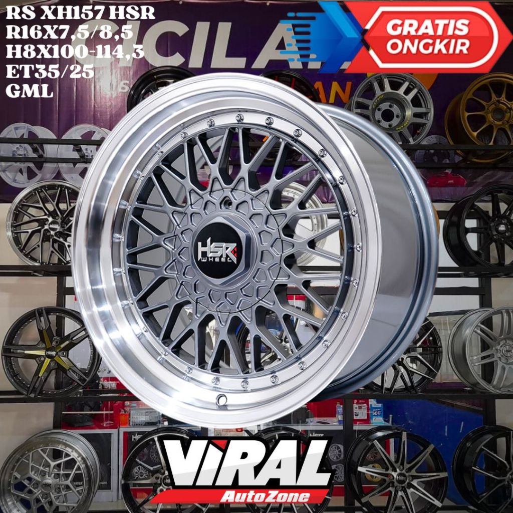 Jual Velg Mobil Ring 16 Celong Model BBS R16 HSR RS Lebar 7,5/8,5 Loban ...
