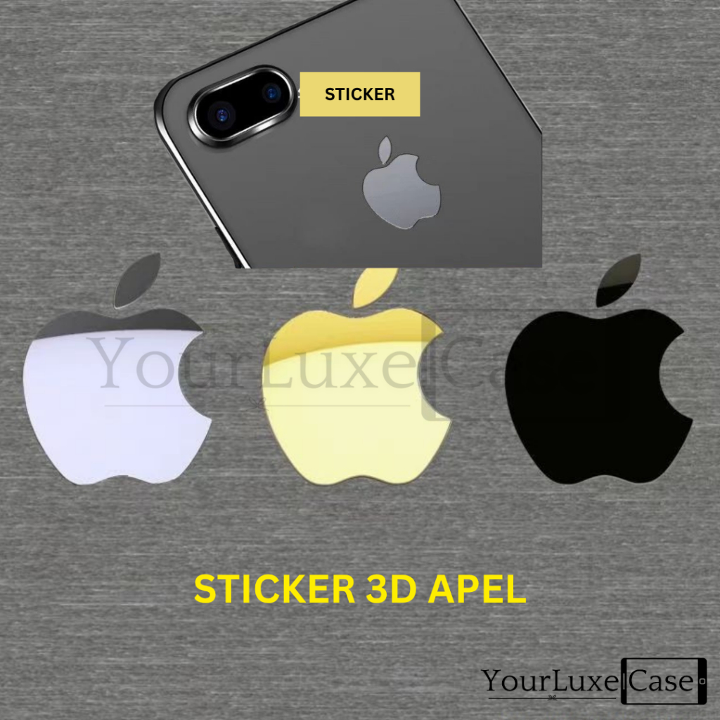 Jual Sticker 3D Logo Apel untuk Gadget HP Laptop iphone ipad macbook ...