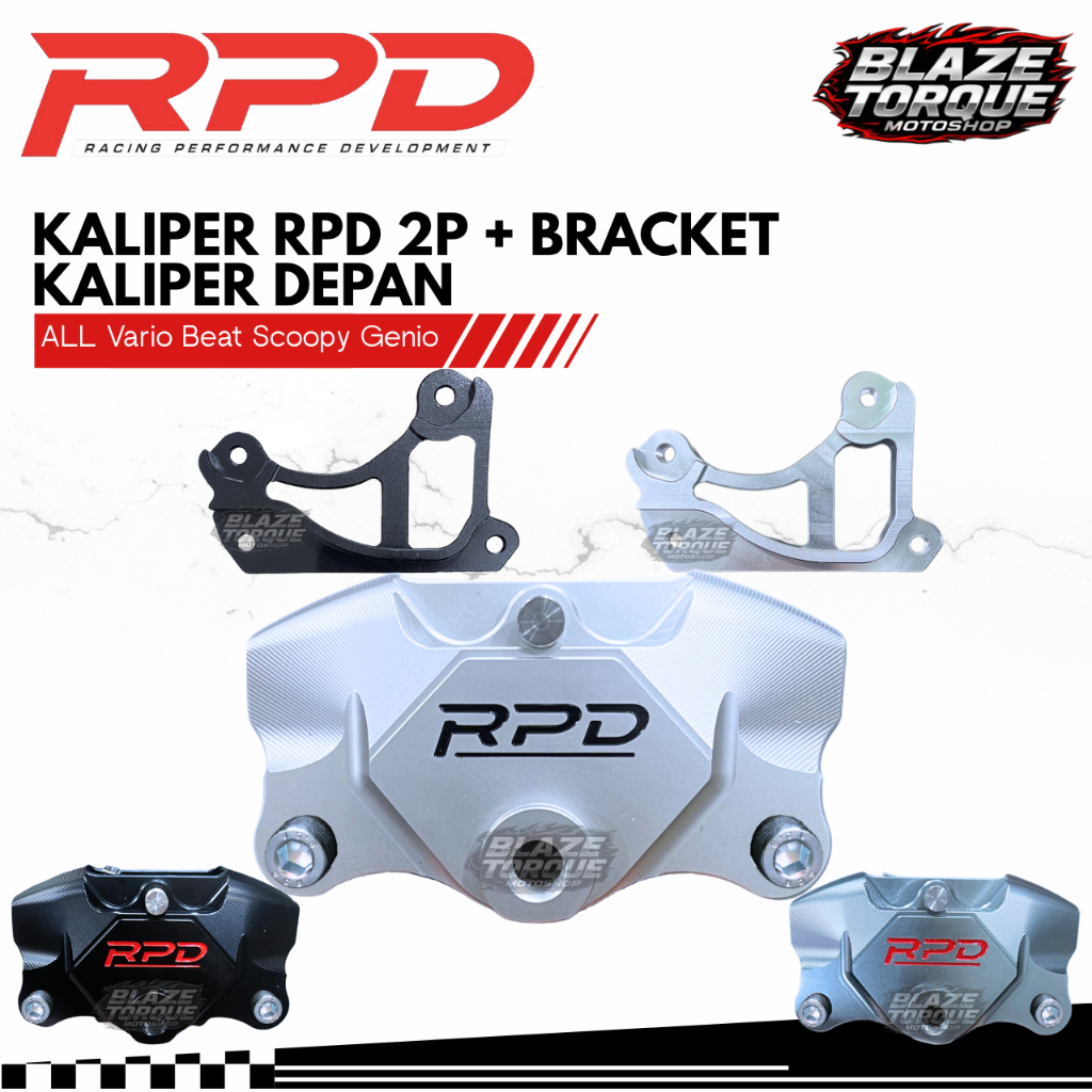 Jual Kaliper RPD 2 Piston 2P + Bracket Depan Disk 260mm Kaliper Vario ...