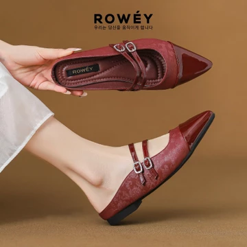 Rowey Sepatu Flat Shoes Korea Sepatu Wanita Flat Simple Dan Elegan Delima