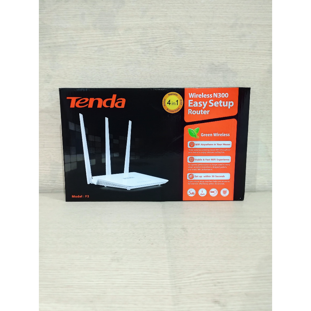 Jual Router TENDA F3, N301 Router Wireless 300Mbps Hight Power | Shopee ...