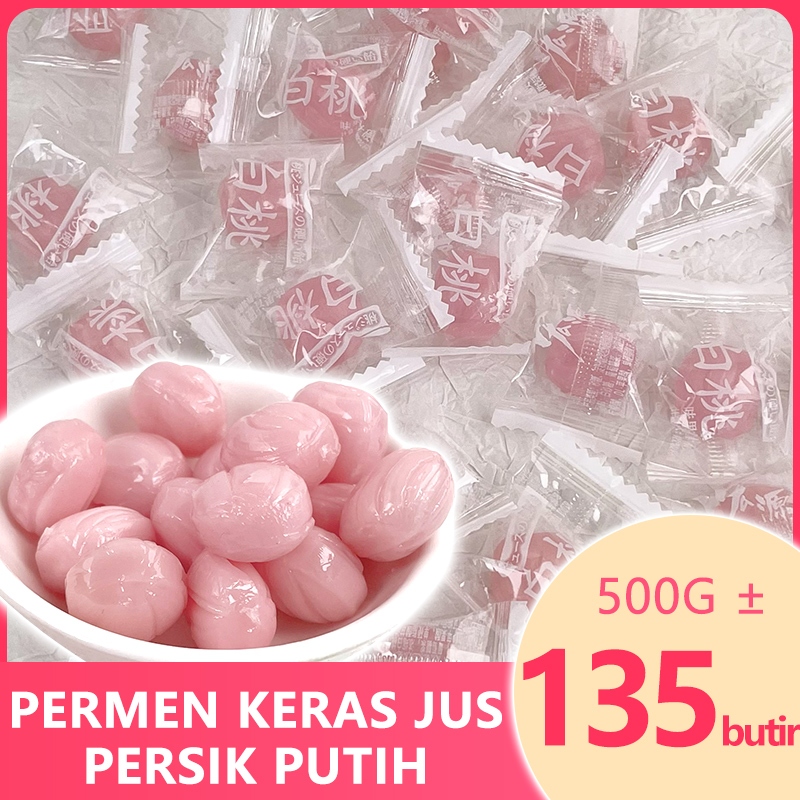Jual Permen Keras Rasa Persik Putih 500g | Aroma Segar, Manis Pas ...