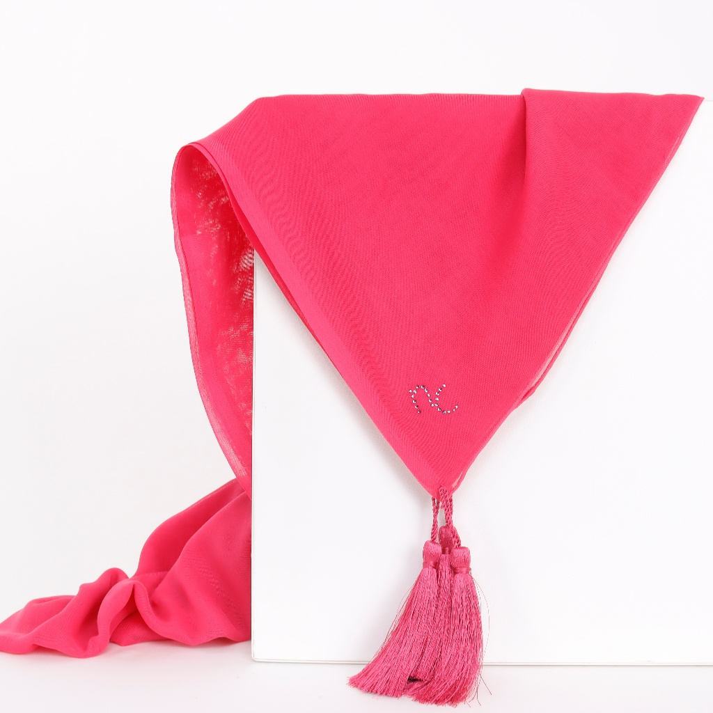 NADIYA Everyday Scarf Square Paris Japan Tassel Premium