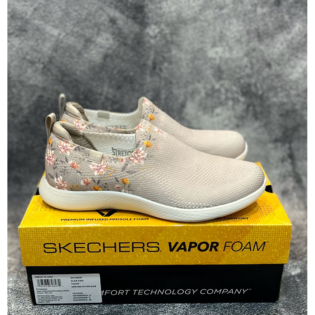 Skechers Vapor Foam Move Hype White Gray /Rose Navy Women's Shoes Original