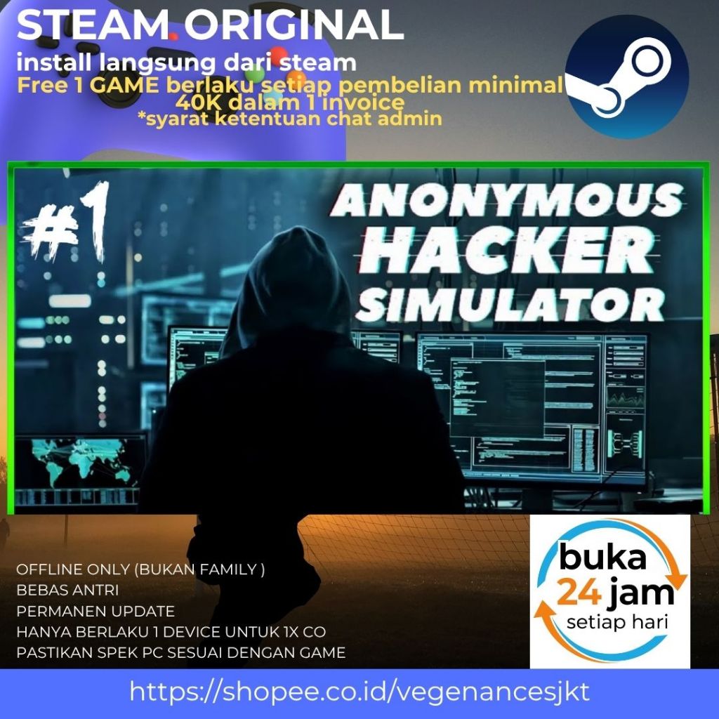 Jual Anonymous Hacker Simulator PC Game Original + Latest Update ...