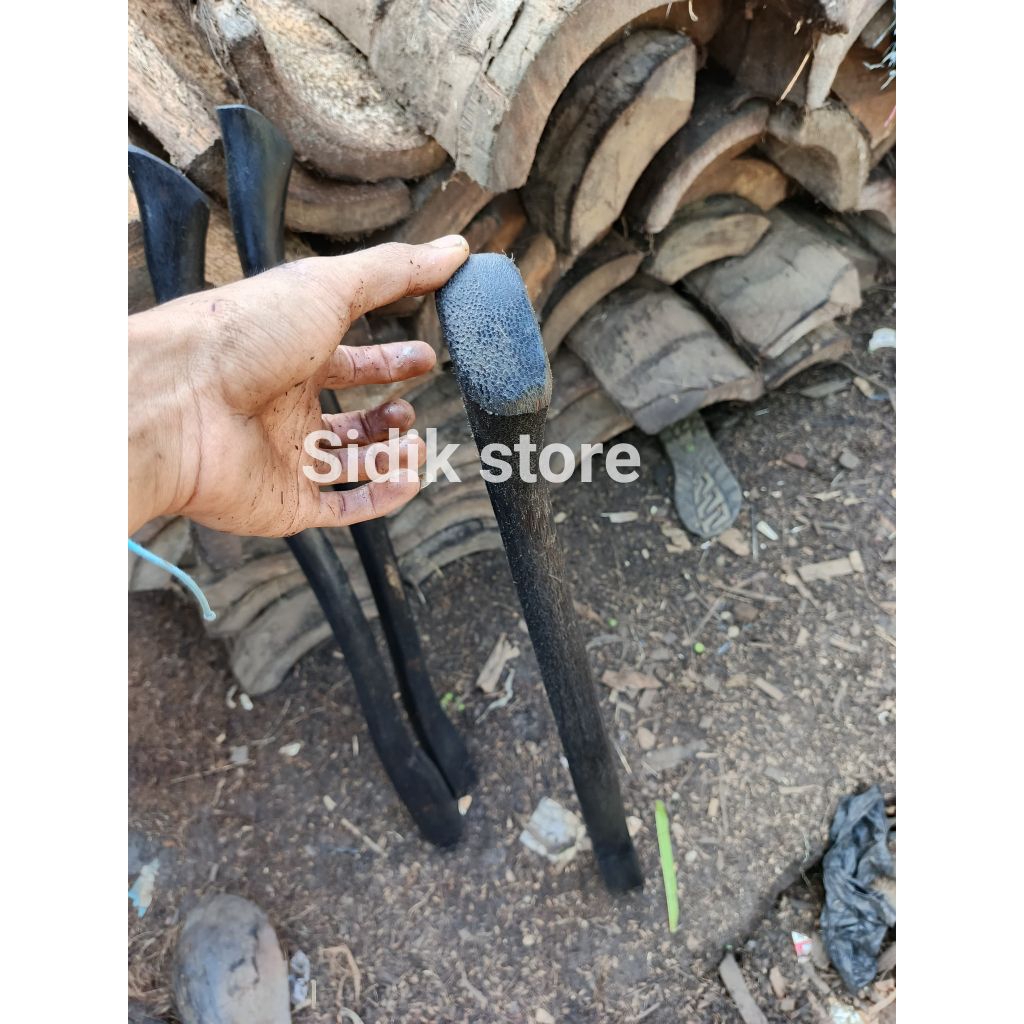 Jual doran cangkul kayu aren hitam kuat dan tahan lama /gagang pacul ...