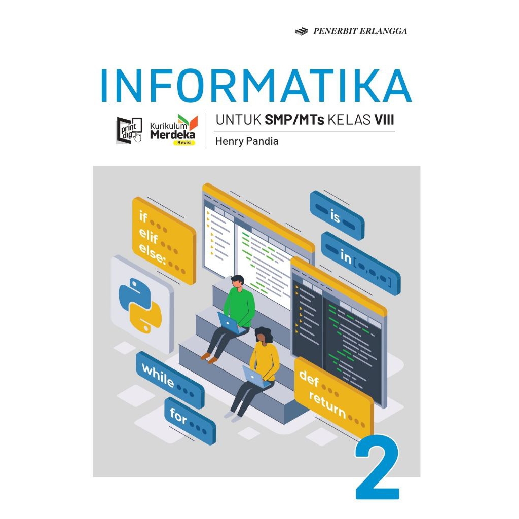 Jual BUKU INFORMATIKA TIK KELAS 2 8 VIII SMP ERLANGGA KURIKULUM MERDEKA ...