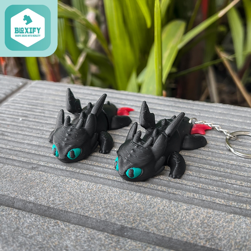 Jual Gantungan Kunci Toothless Lucu 3D Articulated – Karakter Naga ...