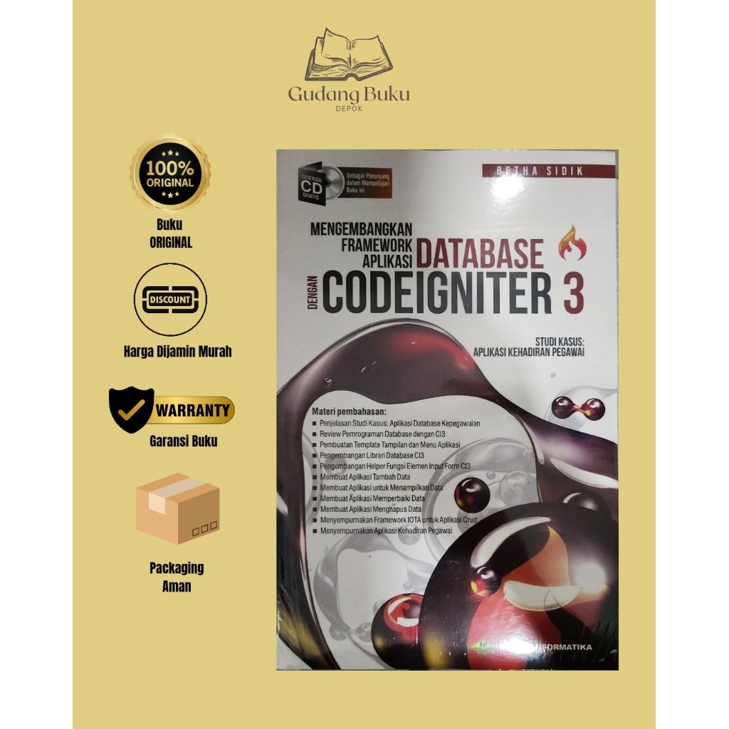 Jual Mengembangkan Framework Aplikasi Database Dengan CODEIGNITER 3 ...