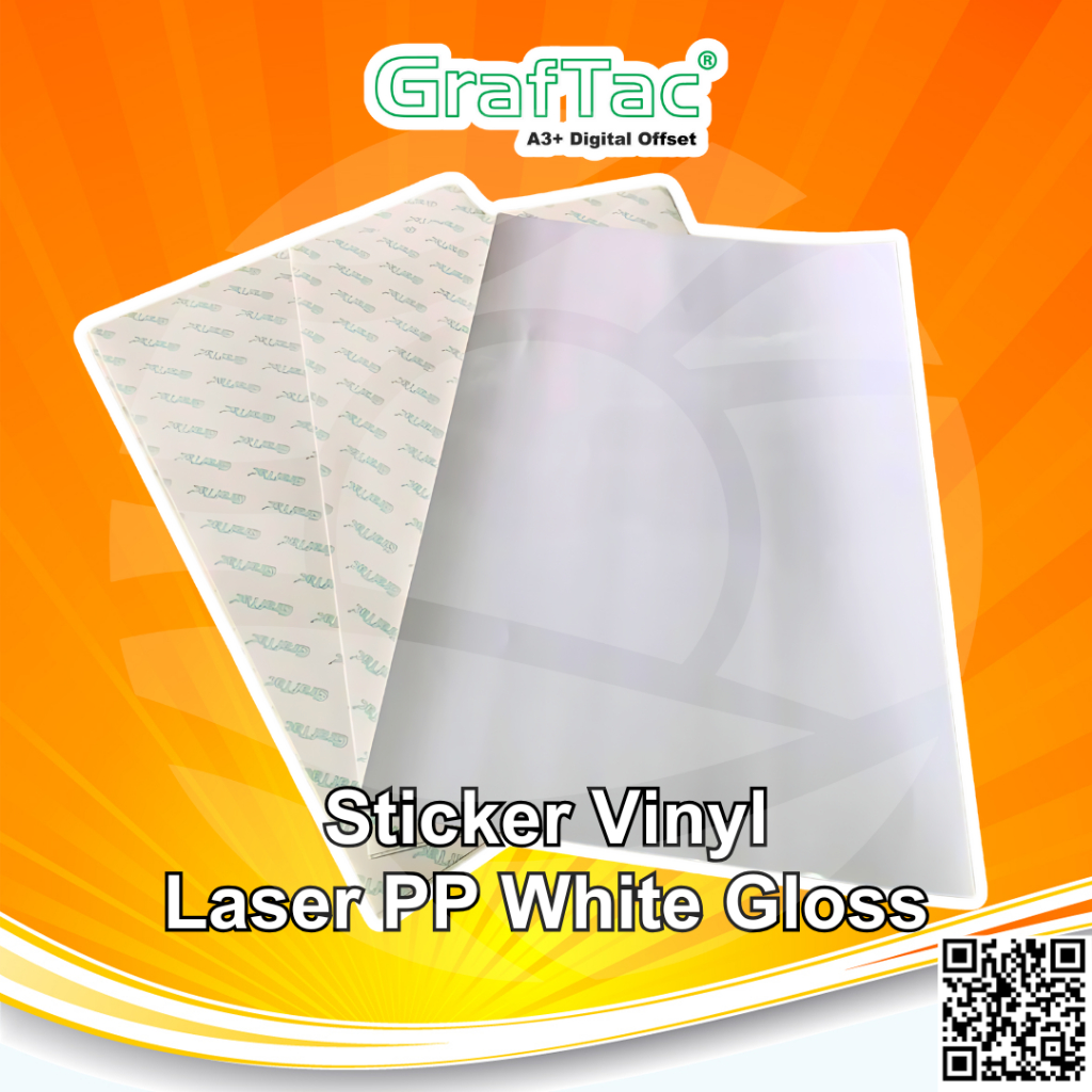 Jual Graftac Sticker Vinyl PP White Gloss Matte PET Transparan Stiker ...