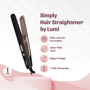 Catokan SIMPLY By Lumi Hair Straightener 1 Inch Pelurus Rambut Tourmaline