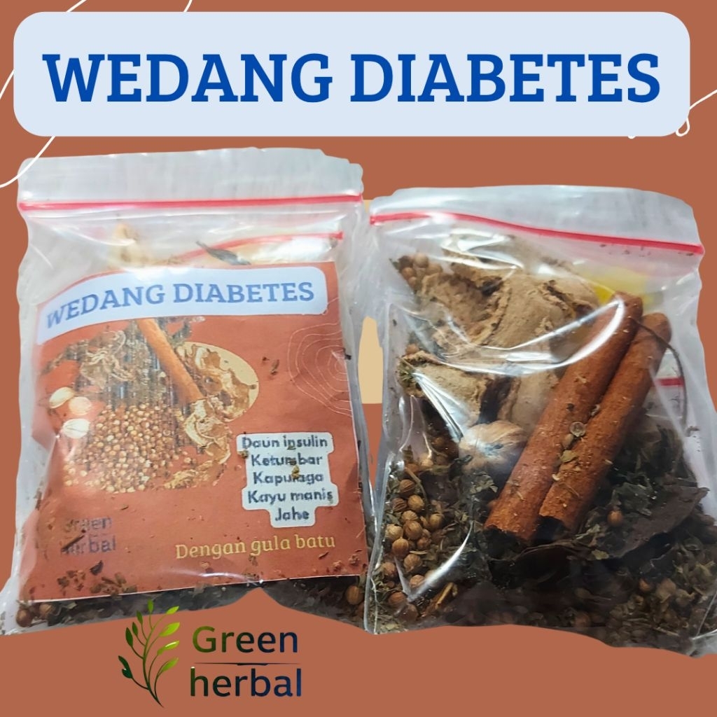 Wedang Diabetes Daun insulin Ketumbar Kapulaga Kayu Manis Jahe ampuh diabetes