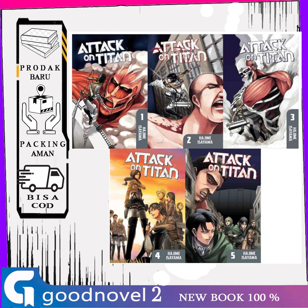 Jual MANGA Attack on Titan (34 book series) by Hajime Isayama | Shopee ...