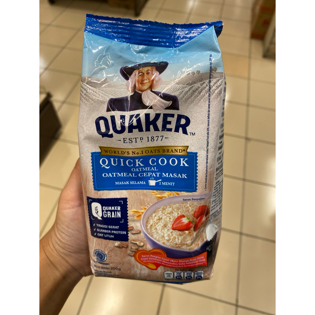 Jual Quaker Quick Cook Oatmeal 200gr | Shopee Indonesia