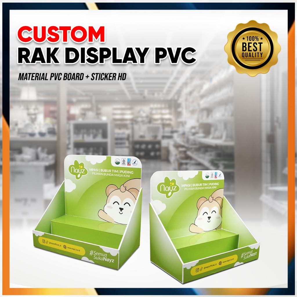 Jual Rak Display Multifungsi 005 Custom Bahan PVC Gambar Stiker ...