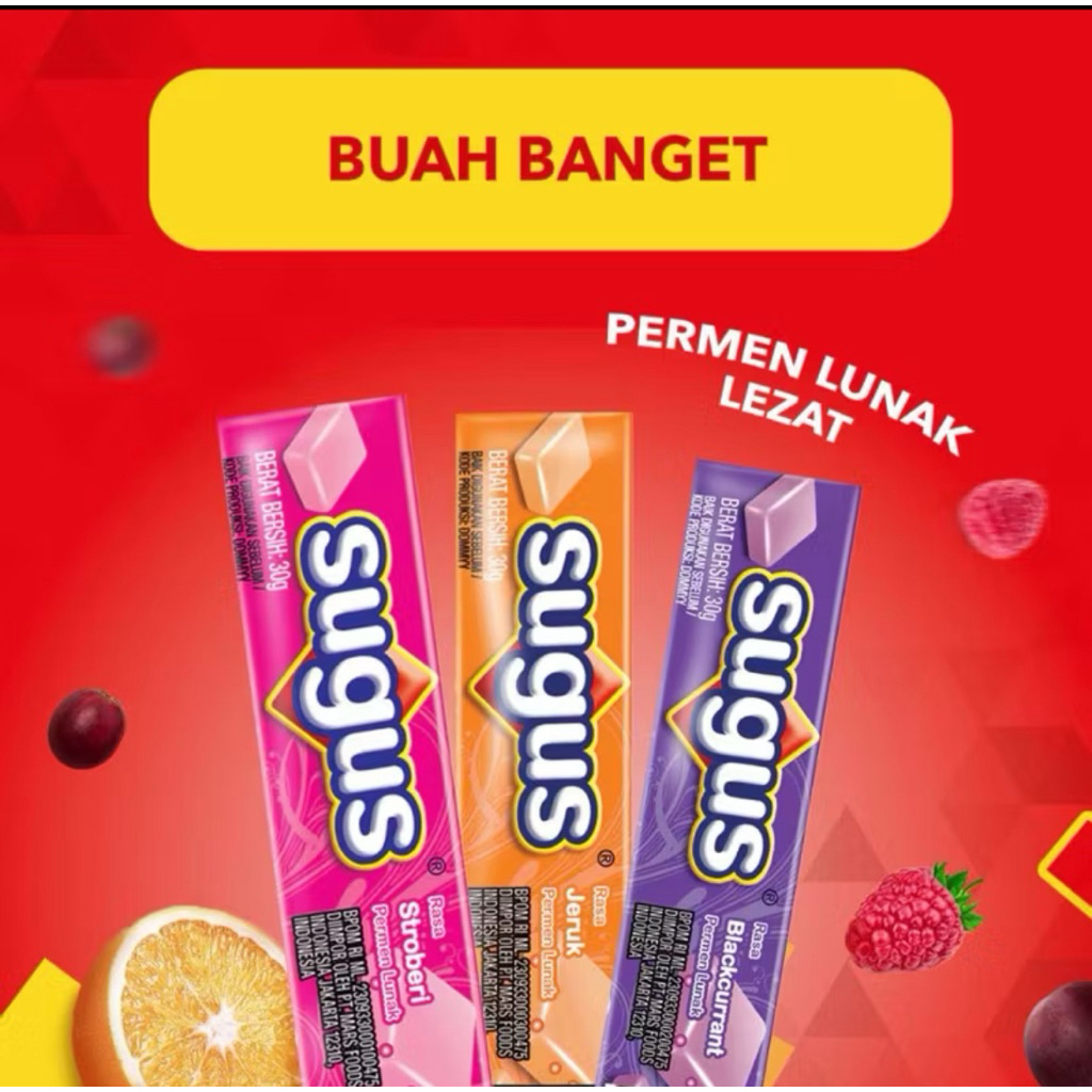 Jual Permen Sugus Stick Jadul 3pc per varian rasa (blackcurant,jeruk ...