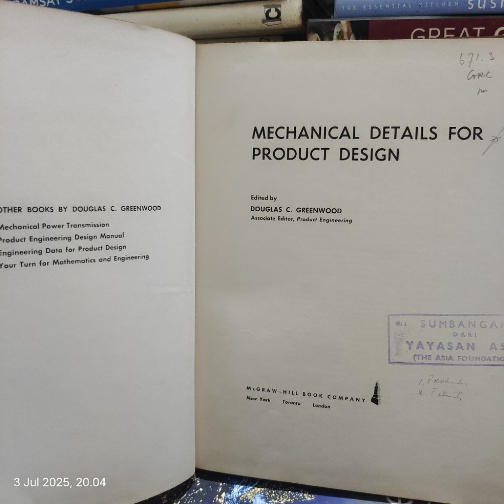 Jual BUKU MECHANICAL DETAILS FOR PRODUCT DESIGN DOUGLAS.GREENWOOD ...
