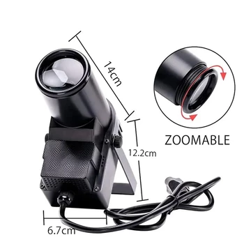 PINSPOT Lampu Sorot Panggung Warna Warni Laser LED 10W RGBW 4in1 Party Light Stage EU Plug 240V