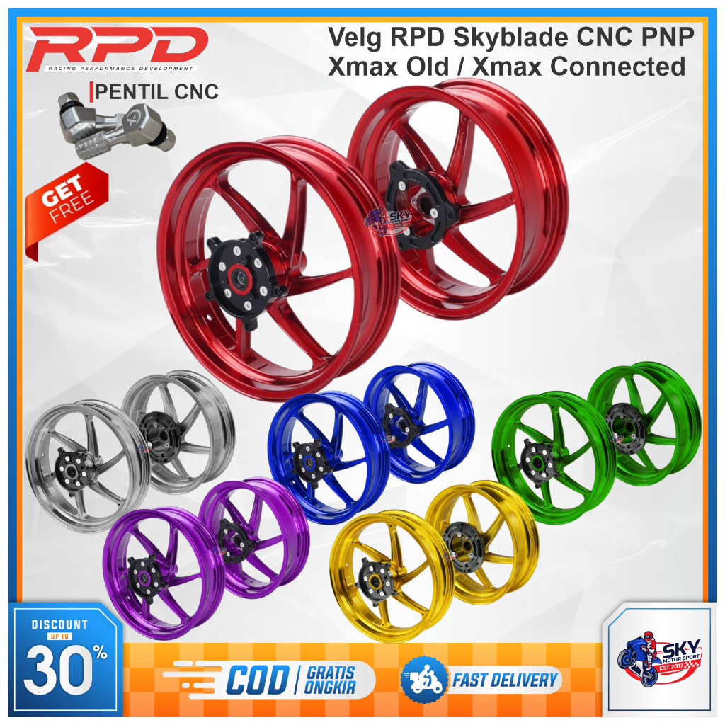 Jual Velg Skyblade RPD Xmax Old / Xmax Connected Casting & CNC Free ...