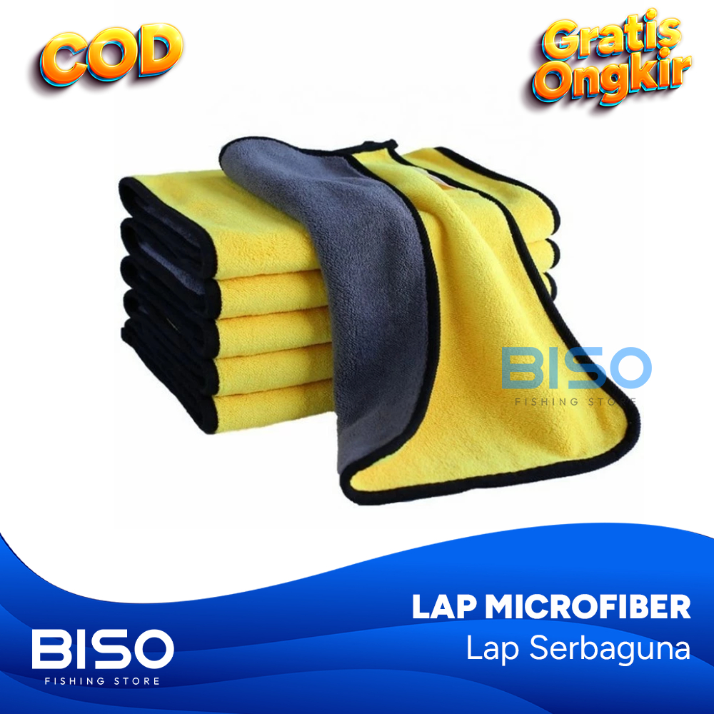 Jual BISO Microfiber Towel Kain Lap Microfiber Kuning Serbaguna Kain ...