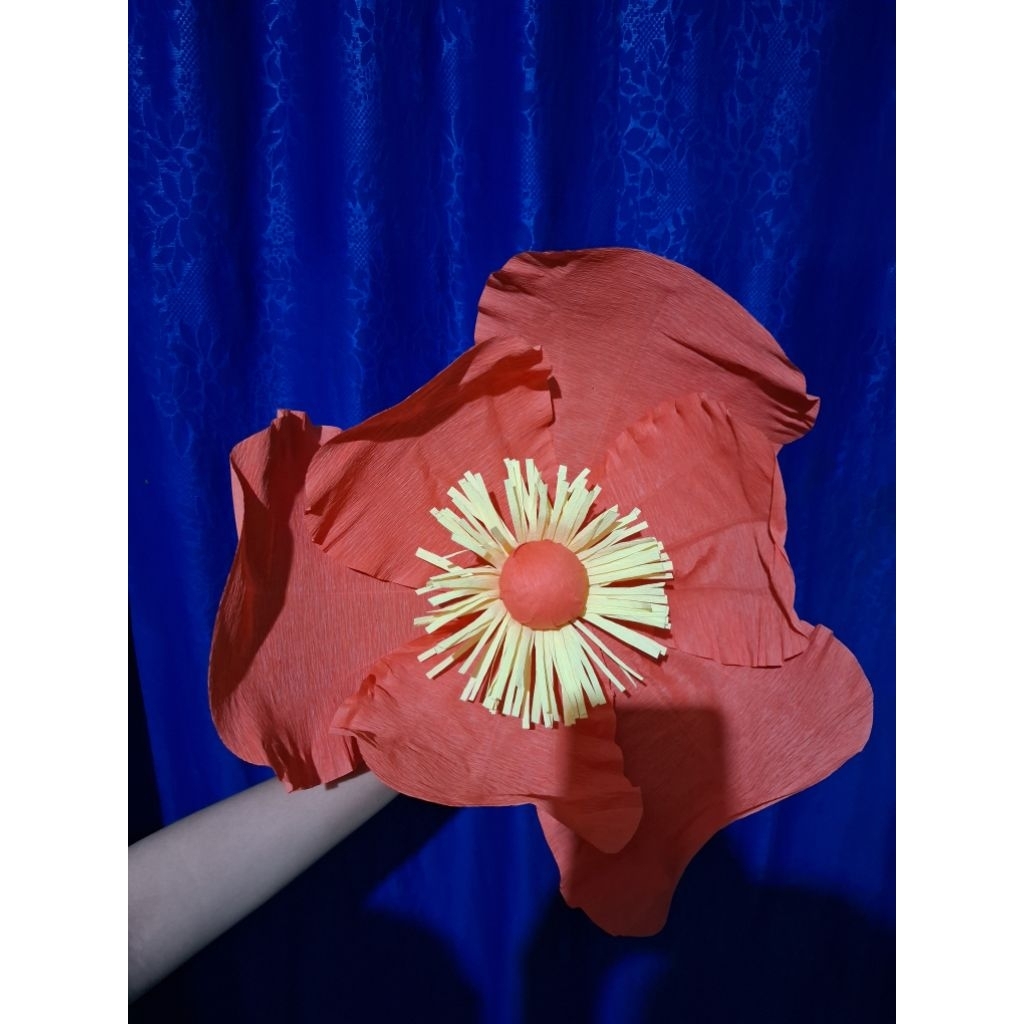 Jual bunga kertas crepe paper/giant flower/bunga kertas 3d paper ...