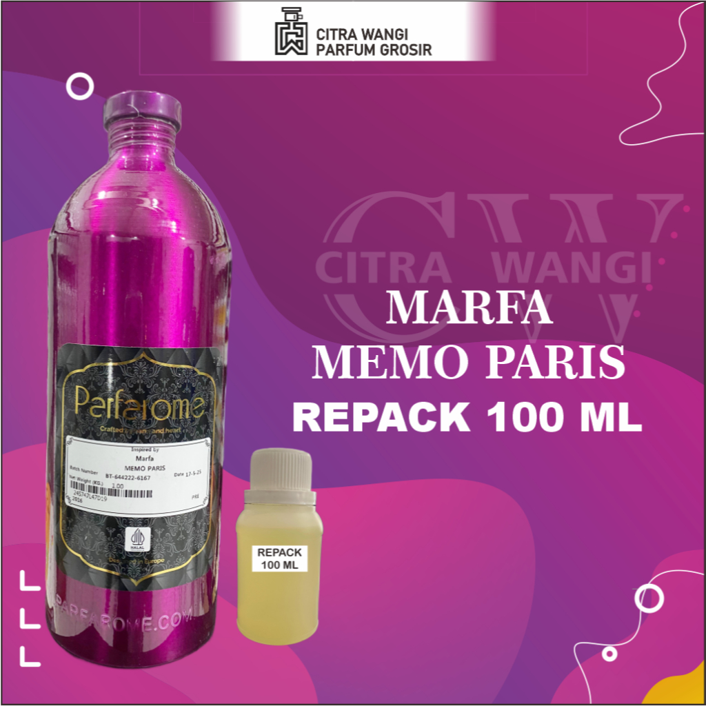 Jual ( 100 GRAM ) Marfa Memo Paris By Parfarome Premium Kemasan Repack ...
