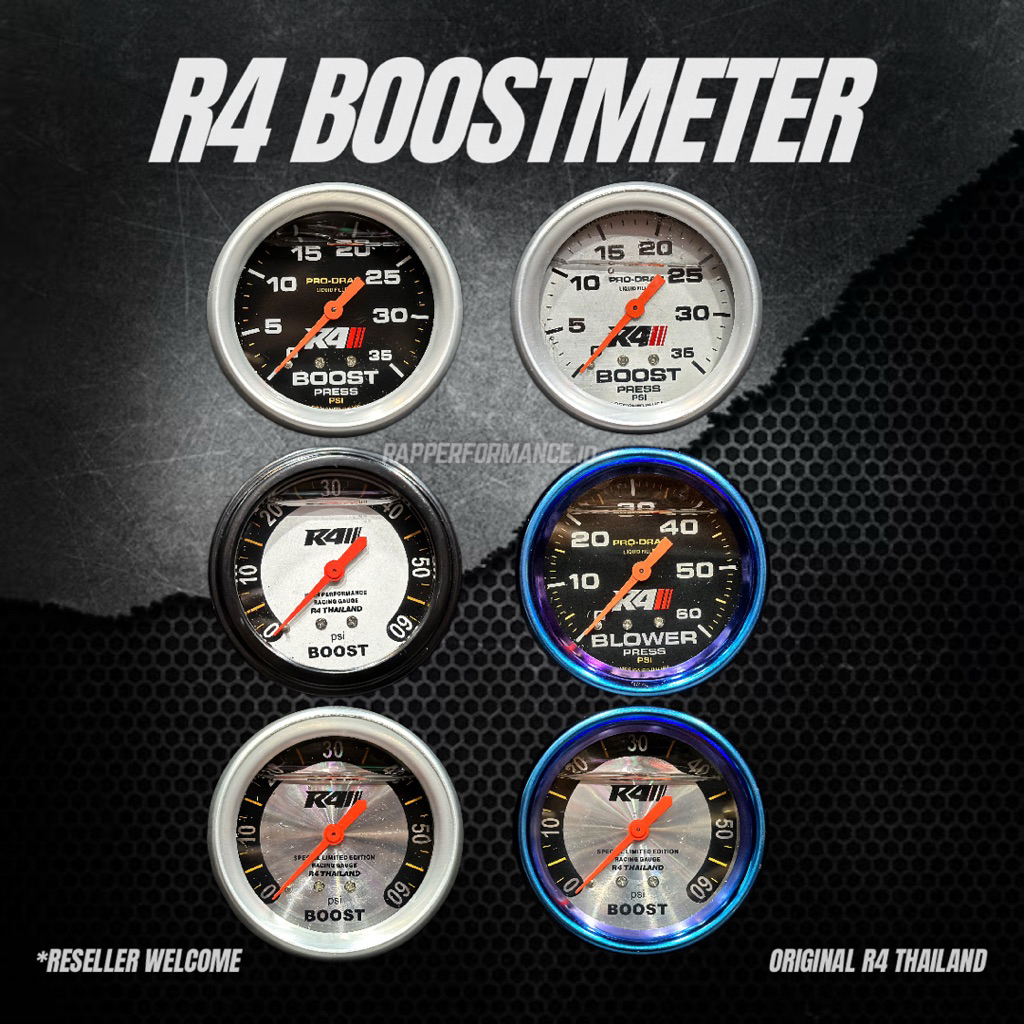 Jual R4 Boostmeter Boost Meter Tanpa Bracket Original Thailand | Shopee ...